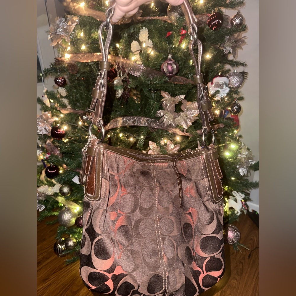 Brown and Tan Designer Shoulder Bag ‼️SOLD‼️ - Picture 6 of 7